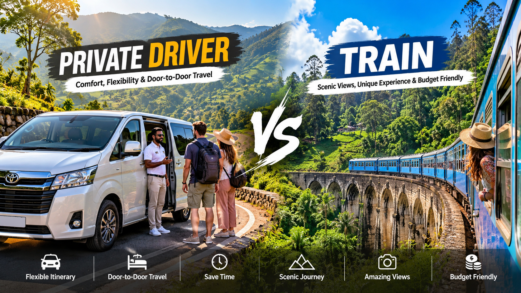 Sri Lanka Train vs Private Driver: Cost, Luggage & Best Travel Options