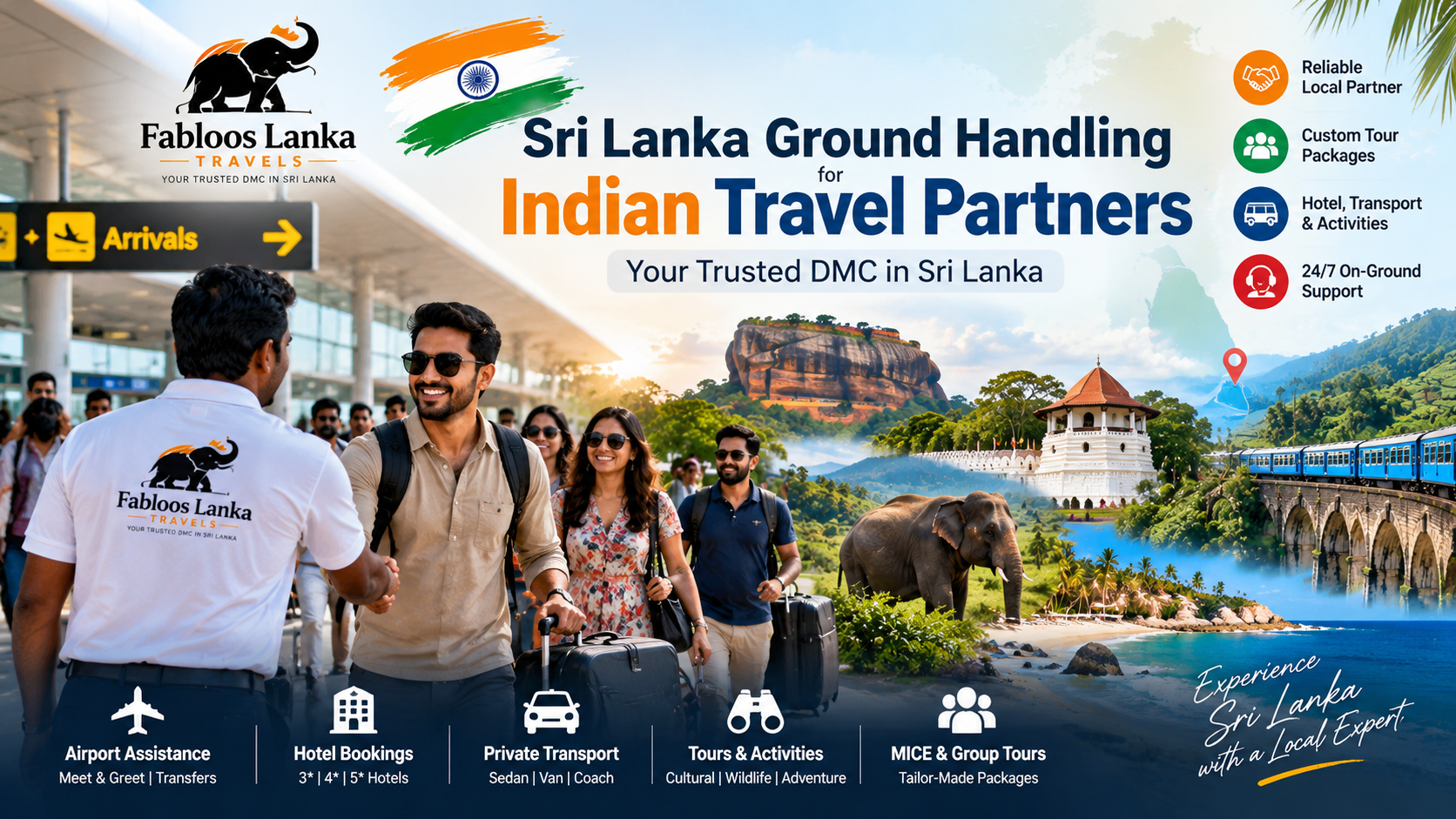 Sri Lanka Ground Handling Partner for Indian Travel Agents