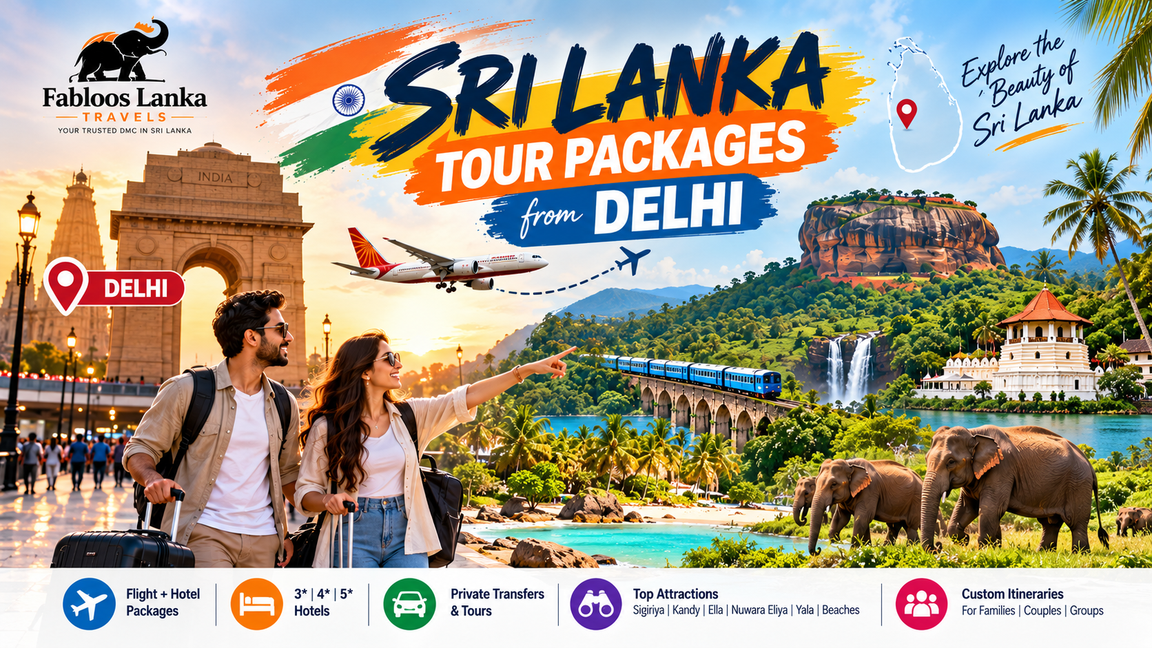 Sri Lanka Tour Packages from Delhi (2026): Itineraries, Hotels & Travel Guide